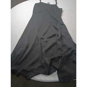 Black Maxi Slip Dress Women Worthington Vintage Whimsigoth Grudge Punk Medium